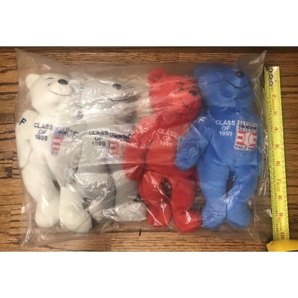 BEANIE Bears REGGIE JACKSON '99 BASEBALL Hall of Fame Set of 4 Collectable - Picture 12 of 12